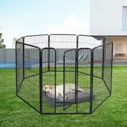 Pawz 8 Panel Pet Dog Playpen Puppy Exercise Cage Enclosure Fence Play Pen 48''