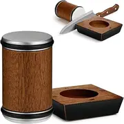 Roller Knife Sharpener Kit, Xkimos Roller Knife Sharpener Set with 10/15/20/25 Degree, Magnetic Angle Base for Kitchen Knives and Chef's Knife, Diamond &Ceramic Surfaces, Ideal Gift!