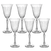 6pc Vintage Etched Wine Glasses Sandblasted Wine Glass Venus Wine Glass 300 ml