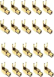 Right Angle Spade Fork & Binding Post - 4mm Banana Plug Socket - Spade Fork Connector for Speaker & Power & Amp(20 Pack)