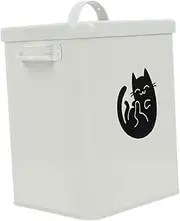VANZACK 1 Set Sealed Tinplate Food Box for Pets Stylish Bin and Cat Food Bucket Cute Design for Home Storage Convenient Hygienic and Easy to Clean and Treats