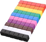 60 Pieces 16 mm Blank Dice Acrylic Dice Cubes Assorted Color DIY Dice for Board Games with Storage Bag