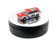 Mini Turntable Rotating Display Stand 4.75" with Mirror Base for 1/64 Scale Mode