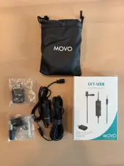 New! Movo LV1-USB Lavalier Microphone, Lapel Microphone - Vlog, Podcast, YouTube