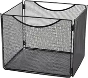 Safco Products Onyx Mesh Letter-Size File Cube 2170BL Black, Black Powder Coat Finish, Durable Steel Mesh Construction
