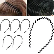 5pcs Fashion Men Women Girls Sports Metal Wave Headband Hair Band Unisex