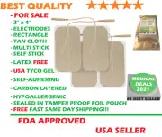 12 Re-Usable 2x4 Tan Cloth ELECTRODE for Chattanooga VECTRA GENISYS SERIES UNITS