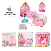 Fairy Tale Play Tent Set - Cube Crawl Tunnel - Ball Pit - Indoor - Ages 3-7