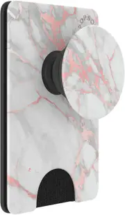 PopSockets PopWallet+ Phone Card Hold Wallet Grip Holder - Rose Marble
