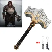 God of War Thor's Hammer Cosplay Prop Ragnarok Mjolnir PU Hammer With Key Ring