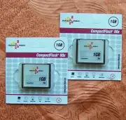 Lot of 2 Max flash 1GB Compact Flash 80x Memory Cards. NEW Unopened