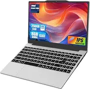 Portable Laptop, Student and Business, 14 Inch FHD IPS Display, Celeron Quad-Core N5095, SATA SSD, Numerical Keyboard, 2.4/5G WiFi, 38WH Battery, Webcam, Mini HDMI, USB, Type-C (8GB DDR4 RAM 256GB SSD
