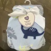 Parent's Choice Soft Plush Blue Dinosaur Baby Blanket Lovey!