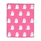 Double-sided Blanket Machine Washable Cozy Halloween Ghost Flannel for Sofa Bed