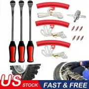 Tire Repair Tool Kit W/ Spoon Lever Iron & Rim Protector For Motorcycle Bike