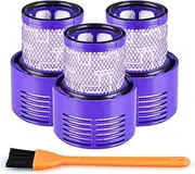 3 Pack Filter Replacement for Dyson V10 Filter Cyclone Series, V10 Animal, V10 Absolute, V10 Total Clean, SV12 Vacuum Cleaner, Compatible with Dyson No. 969082-01 Filter Parts, Reusable and Washable.