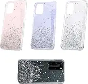 (Clear) for Samsung Galaxy S20 FE S21 Ultra S20 Shockproof Bling Glitter Soft Case Cover
