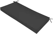 SK Studio Outdoor Bench Cushion 48x18x3 Inch Waterproof Patio Furniture Cushion Fade Resistant Pation Replacement Seat Pad with Tie Straps for Patio Garden Swing Porch Furniture, Dark Grey