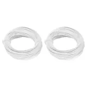24AWG Gauge Stranded Hook-Up Wire PVC Tinned Copper Wire 30m/100ft White