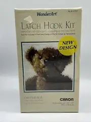 WonderArt Latch Hook Kit #4707 Old Tyme Bear 12x12" Hook Included Teddy Bear NEW