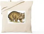 CafePress Wombat Drawing Tote Bag Natural Canvas Tote Bag, Reusable Shopping Bag