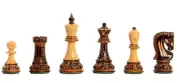 The Burnt Zagreb '59 Set of Chess Set - Pieces Only - 3.875" King