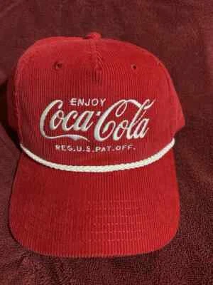 Coca Cola corduroy snapback cap hat MAD Engine red NWT NWT!