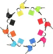 [PanBeiQi] Pack of 8 Small Padlock with Keys, 8 Colours Luggage Lock, Luggage Locks with Keys, Small Suitcase Lock, Mini Security Lock for Luggage, Travel Bags, Suitcase Lock, Travel Lock