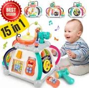 15-in-1 Baby Activity Cube Toy for 6-12 Months 1 Year Old Birthday Gift