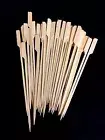 500pc Disposal Bamboo Paddle Serving skewer Skewers 10cm Barbecue bbq Sticks