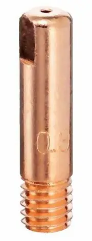 Bossweld 92.01.15.10 - Contact Tip 1.0mm x M6 x 6mm Diameter x 25mm Long 10 Pack Binzel Style BZ15 BZ15E BZ24