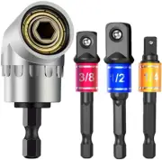 Impact Grade Power Hand Tools Driver Sockets Adapter Extension Set, 3Pcs 1/4 3/8