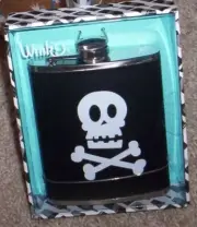 Wink Skull And Crossbones Flask 7 oz. NIB