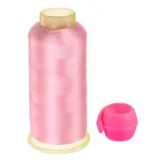 Polyester Embroidery Thread and Thread Spools Savers Kit, Light Pink Pink