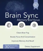 BrainSync Memory and Focus Probiotic Supplement - Genuine 30 Dissolvable Tablets