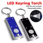LED Mini Keychain Flashlight Key Ring Light Bright Torch Christmas Gifts 2pcs