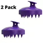 2 Pack Purple Scalp Massage Shampoo Brush Exfoliating Scalp Massager
