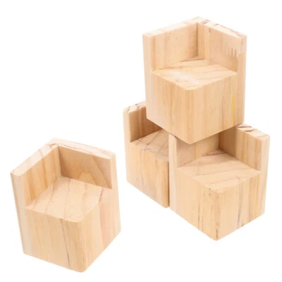 4 Pcs Increase Support Legs Chair Height Extenders for Bed Lifters Risers