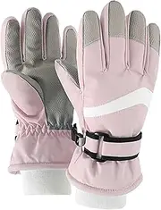 [Generic] Kids Ski Gloves, Thermal Snowboarding Gloves, Adjustable Snowboard Sports Gear, Winter Accessories Nonslip Warm Gloves for Cold Weather