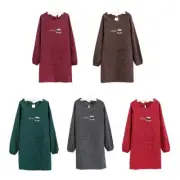 Multifunction Chef Apron Long-Sleeved Kitchen Aprons with Pockets for Unisex