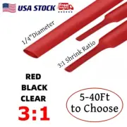 3:1 Heat Shrink Tubing Insulation Waterproof Marine Cable Sleeves 1/4" Diameter