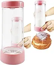 Powder Sugar Shaker Duster,Rotating Powdered Sugar Duster - Fine Mesh Container Strainer Sifter Holder for Foodservice Restaurant Countertop Pantry Commercial Kitchen