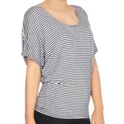 Maui Tee Navy White Stripe - Betty Basics