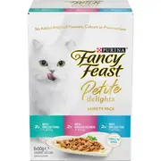 Fancy Feast Petite Delights Tuna, Salmon and Cod Cat Food 6 pack