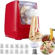 Electric Pasta Maker, Spaghetti Noodle Machine, 260W Automatic Noodle Press, 2-in-1 Kneading & Making, 13 Molds, Saves Time & Energy, Novice Friendly