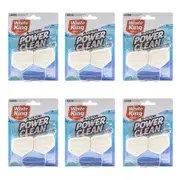 12pc White King In-Cistern Bleach Clean Blocks Toilet Cleaner 50g Bright White
