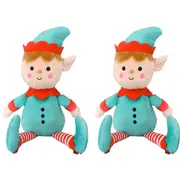 2x Adorables Elf 23cm Christmas Plush Kids/Children Stuffed Soft Cuddle Play Toy