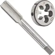Aceteel 1/2"-28 UNEF HSS Tap and Die Set, 1/2 X 28 UNEF Machine Thread Tap and r