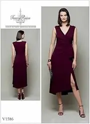 [VOGUE PATTERNS] V1586E50 Misses' Dress 14-16-18-20-22 Orange