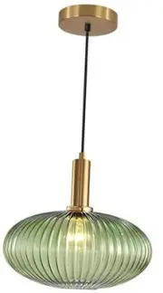 Lighting Modern Gold Globe Pendant Light Black Glass Bathroom 30cm Green